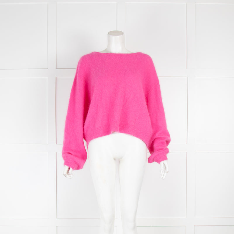 American Vintage Bright Pink Angora Knit