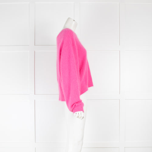 American Vintage Bright Pink Angora Knit