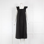 Samsoe and Samsoe Black Frilled Midi Dress