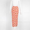 Etro Orange Pattern Knotted Skirt