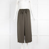 Vince Khaki Satin Drawstring Trousers