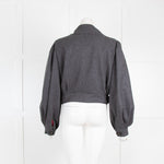 Dolce & Gabbana Grey Wool Cropped Jacket