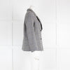 Masscob Grey Houndstooth Wool Short Jacket