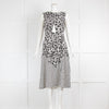 See By Chloe White Black Animal Print Sleeveless Dress