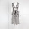 See By Chloe White Black Animal Print Sleeveless Dress