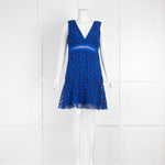 Sandro Blue Crochet Shift Dress