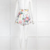 Zimmerman White Pink Green Floral Linen Shorts