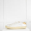 Saint Laurent White Gold Lace-Up Trainers