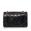 Chanel Small Black Leather Double Flap