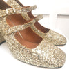 Jonaak Gold Glitter Heels