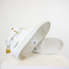 Buscemi White Leather Wedge Trainers
